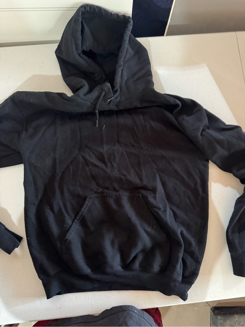 Gildan Black Pullover Hoodie with Front Kangaroo Pocket